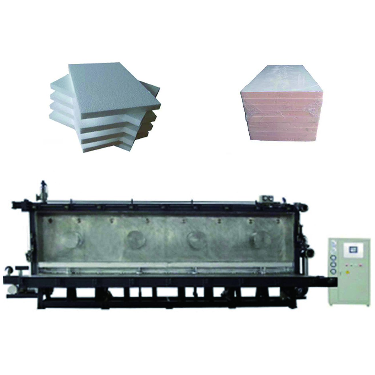 China Automatic EPS Concrete Foaming Expandable Polystyrene Block Moulding Machine