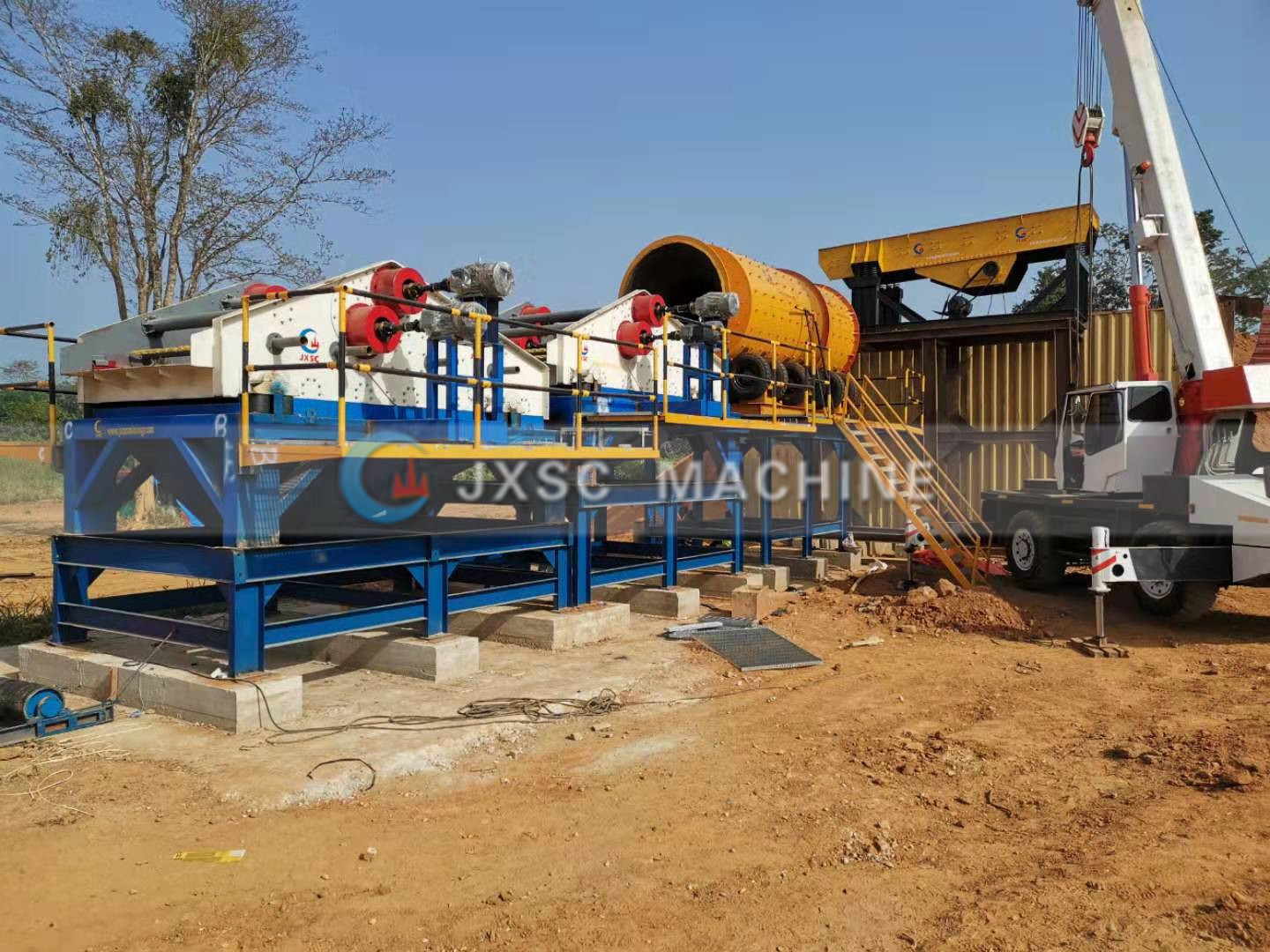 Small Scale Alluvial Gold Washing Separator Machine Gold Mining Processing Plant