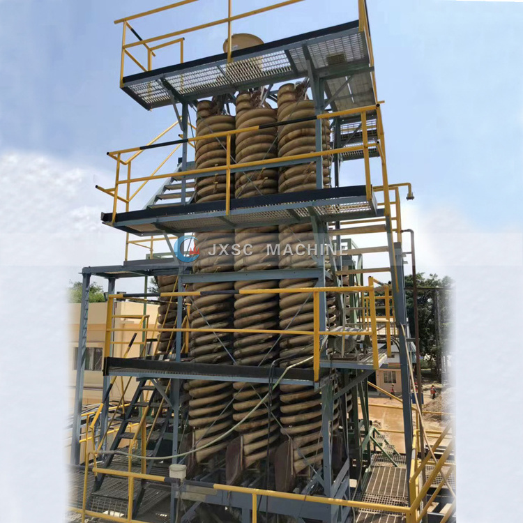 High Quality Mineral Processing Gravity Separation Equipment Popular Spiral Chute Chrome Ore Beneficiation Wash Plant