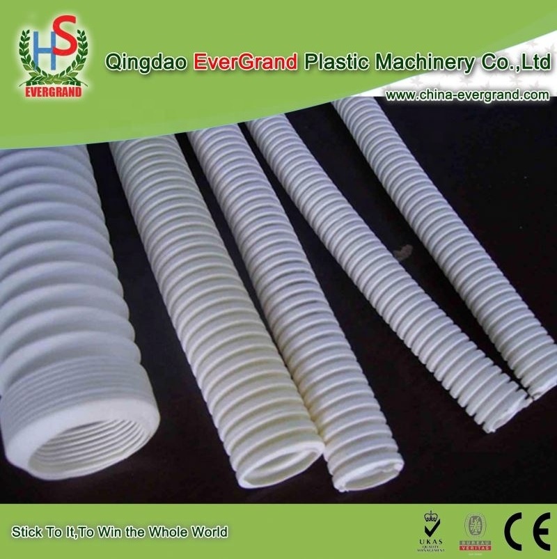 Plastic Single Wall Corrugated Pipe Extrusion Line Flexible Hose Making Machine