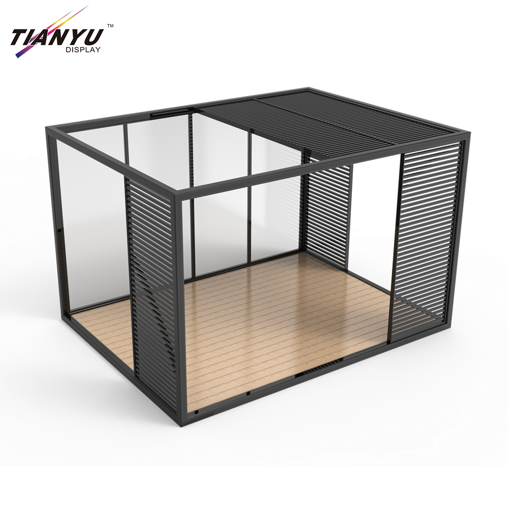 Sunroom Gazebo Prefabricated Glass Conservatory Sets Outdoor Aluminum Sale Cheap Roof Manufacturer  Waterproof Pergola Covers