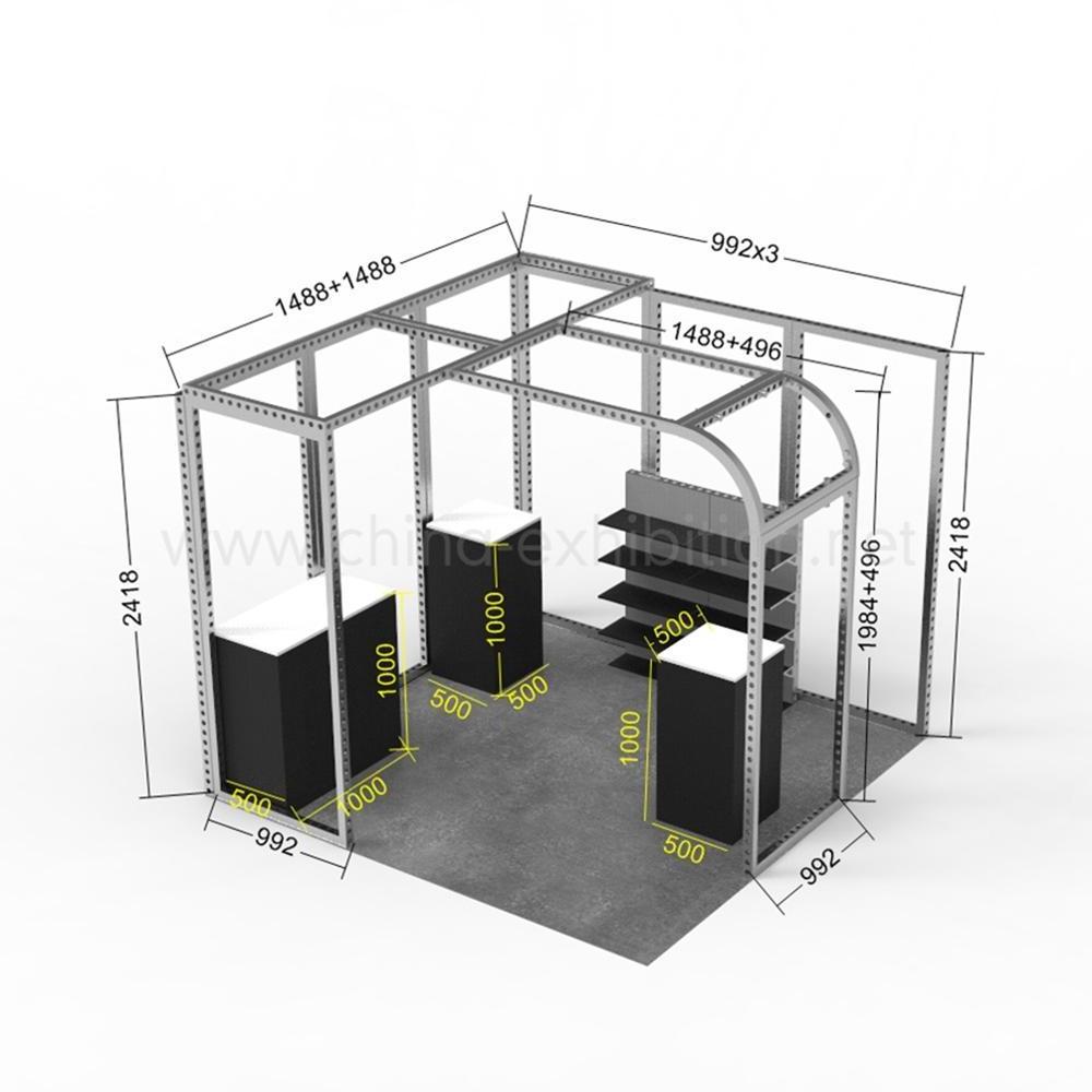 New Custom 3X3 Aluminum China Display Stand Design Expo Trade Show Exhibition Booth