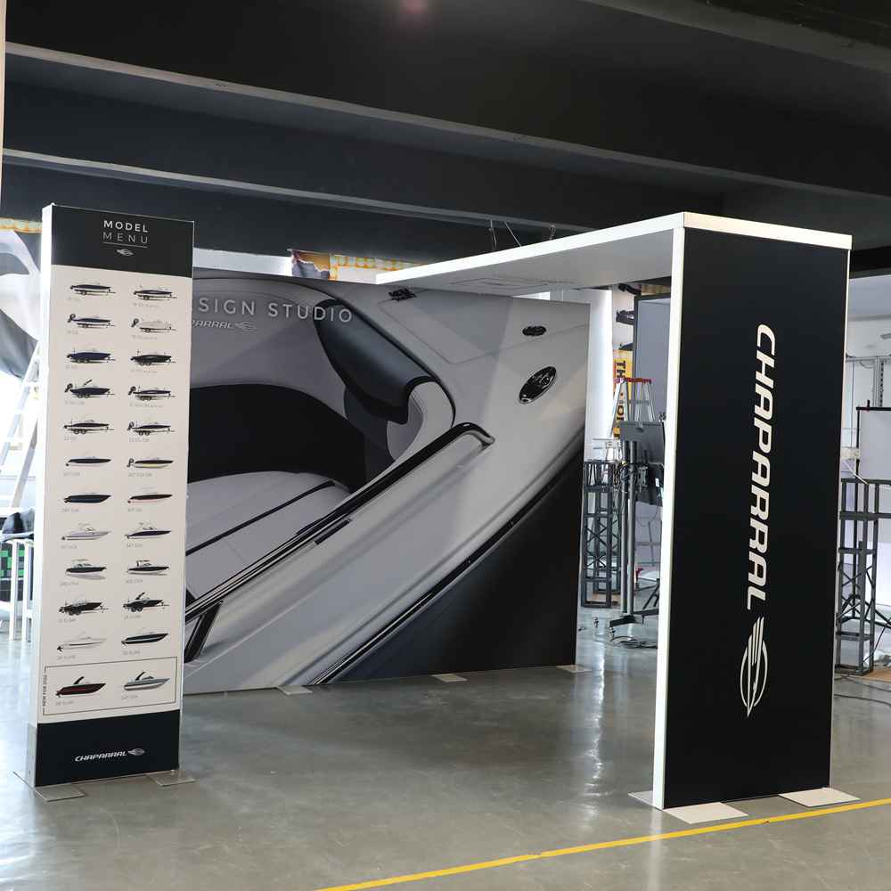 Tianyu Factory Wholesale Custom Trade Show Booth Design Ideas Aluminum Profile Modular  Exhibition Booth 3x3