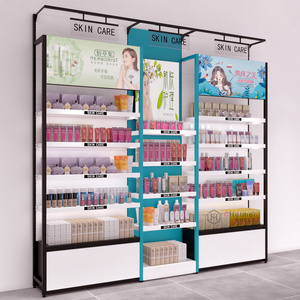 Fashion Design Beauty Salon Make up Stand  Showcase Retail Shop Decoration shelves for shops Cosmetic Display Cabinet