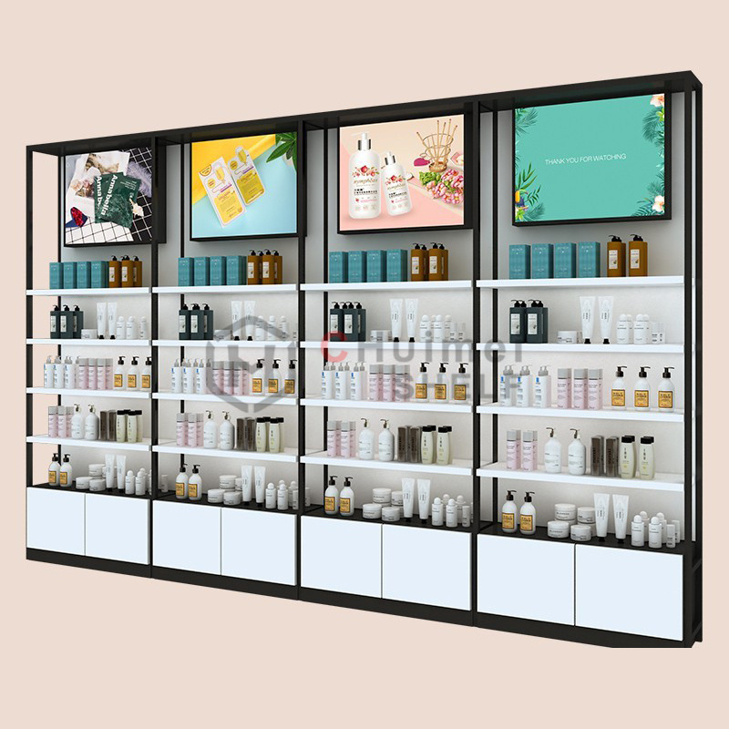 Fashion Design Beauty Salon Make up Stand  Showcase Retail Shop Decoration shelves for shops Cosmetic Display Cabinet