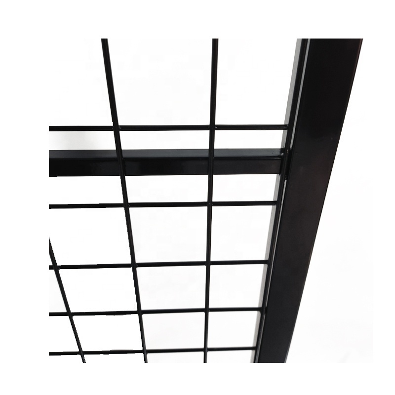 Grid Wall Hooks Wire Mesh Steel Grid Wall Mounted Panels Stand Grid Display Rack Iron Customized Metallic Light Duty 3-5 Tires