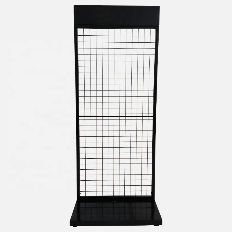 Grid Wall Hooks Wire Mesh Steel Grid Wall Mounted Panels Stand Grid Display Rack Iron Customized Metallic Light Duty 3-5 Tires