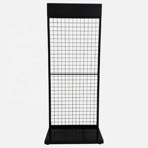 Grid Wall Hooks Wire Mesh Steel Grid Wall Mounted Panels Stand Grid Display Rack Iron Customized Metallic Light Duty 3-5 Tires