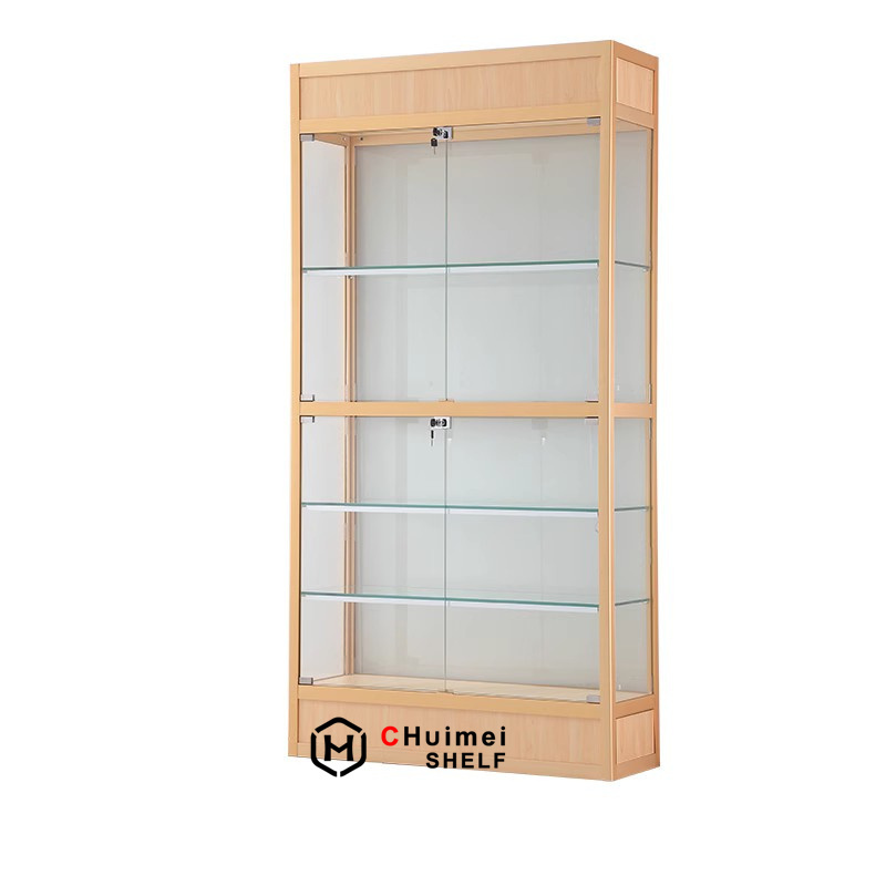 mobile shop shelves for retail store display stand or glass material rack with lockable door perfume display stand retail store