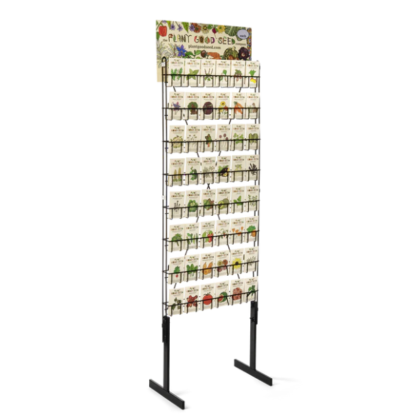 Custom Free Standing Retail Floor Metal Wire Seed Package Gift Card Postcard Display Stands Rack