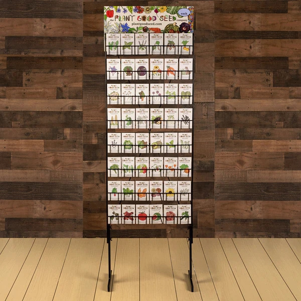 Custom Free Standing Retail Floor Metal Wire Seed Package Gift Card Postcard Display Stands Rack