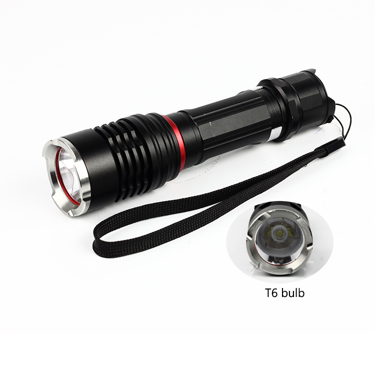 Camping super bright high power attack head 1000 lumen water resistant usb rechargeable tactical led flashlight