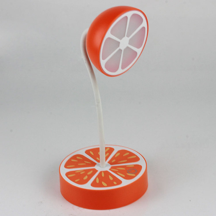 USB Rechargeable Reading Light Happy Eyes Adjustable Fruit Shape LED Table Lamp