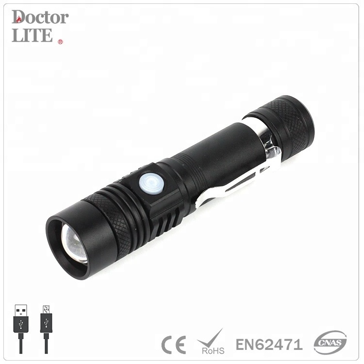 long beam350lms Li- battery FOCUSING POWER POCKET hand Micro USB rechargeable torch