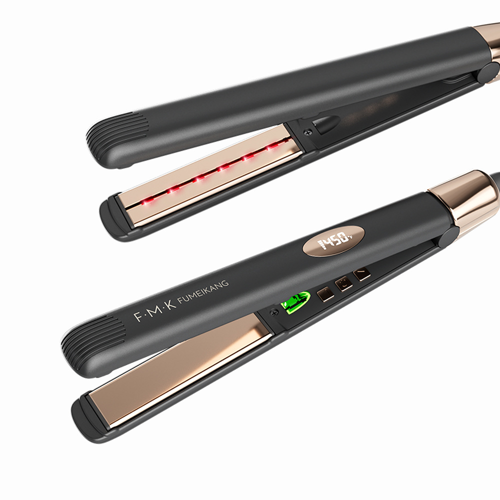 Electric Infrared Hair Straightener  With 450 F/230 C Maximum Temperature LED Display Anion Generator