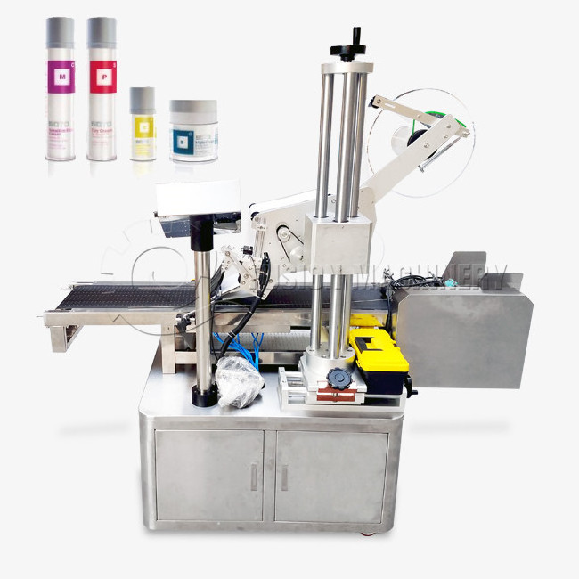 Controlled pressure sensitive adhesive label machine vial paging labeling machine/chocolate syrup bottle labeling machine