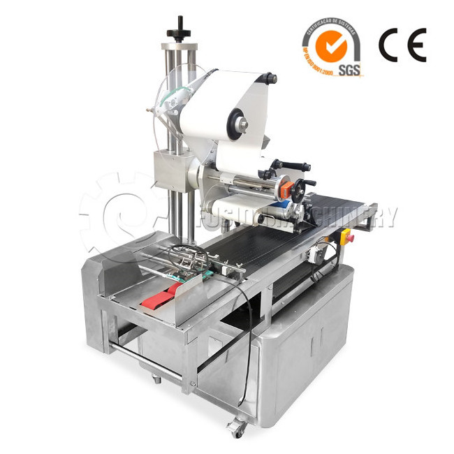 Controlled pressure sensitive adhesive label machine vial paging labeling machine/chocolate syrup bottle labeling machine