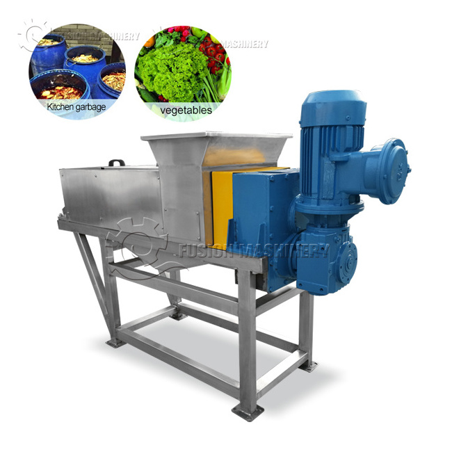 convenient liquid solid separator food waste screw press dewatering kitchen waste food crusher