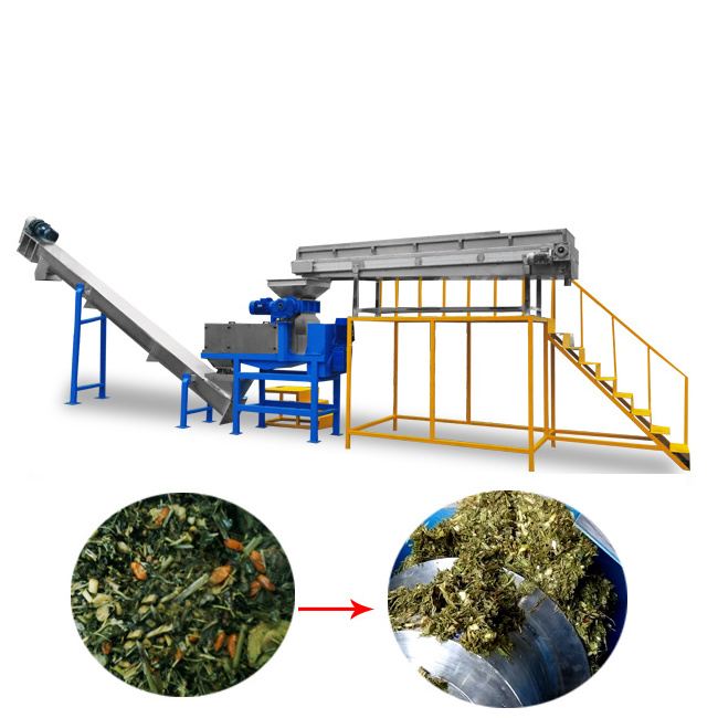 squeezer dryer machine recycling waste paper machine garbage chute food waste shredder for kitchen cake shop hotel