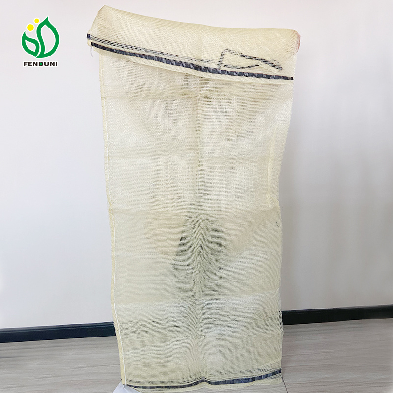 Hot sale vegetable fruit leno MESH BAG , PP MESH BAG for potato Onion,Drawstring firewood Mesh/NET BAG with good price