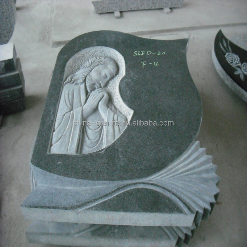 Large cemetery marble weeping angel marble tombstone