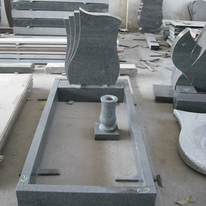 Tombstone/Headstone/Monument Granite With Granite Vase European Style Tombstone