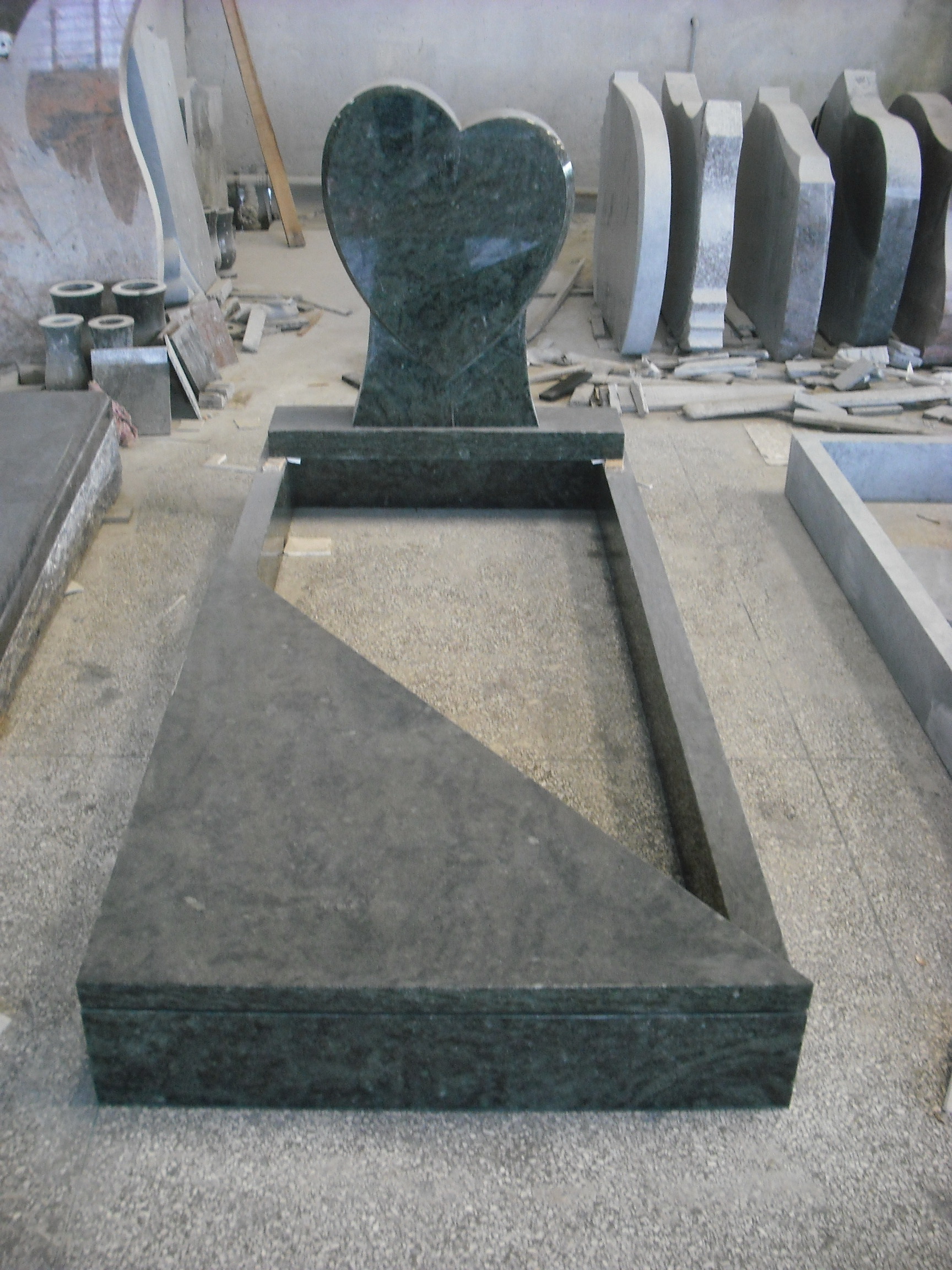 Tombstone/Headstone/Monument Granite With Granite Vase European Style Tombstone