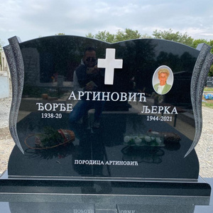 Serbian Style Funeral Monuments Wholesale Price Black Funeral Headstones Tombstones Monument Granite