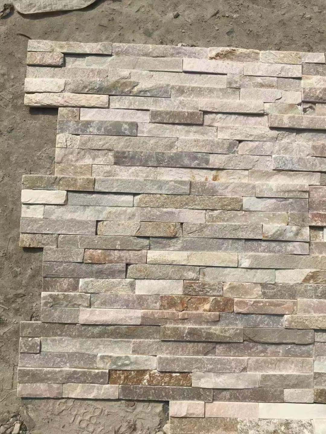 Exterior Wall Rustic/Beige/Black Slate Culture Stone Wall Cladding Tiles Stone Veneer Panels