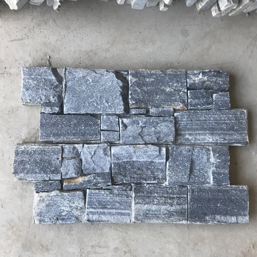 Natural Blue Quartzite Cladding Panels Exterior Wall Slate Cultural Stone