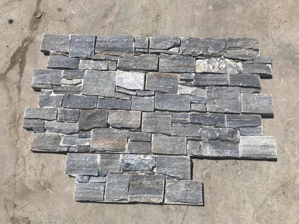 Natural Blue Quartzite Cladding Panels Exterior Wall Slate Cultural Stone