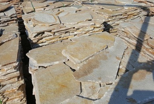 Cheap irregular/split grey slate flagstone for floor pavement manufacturer