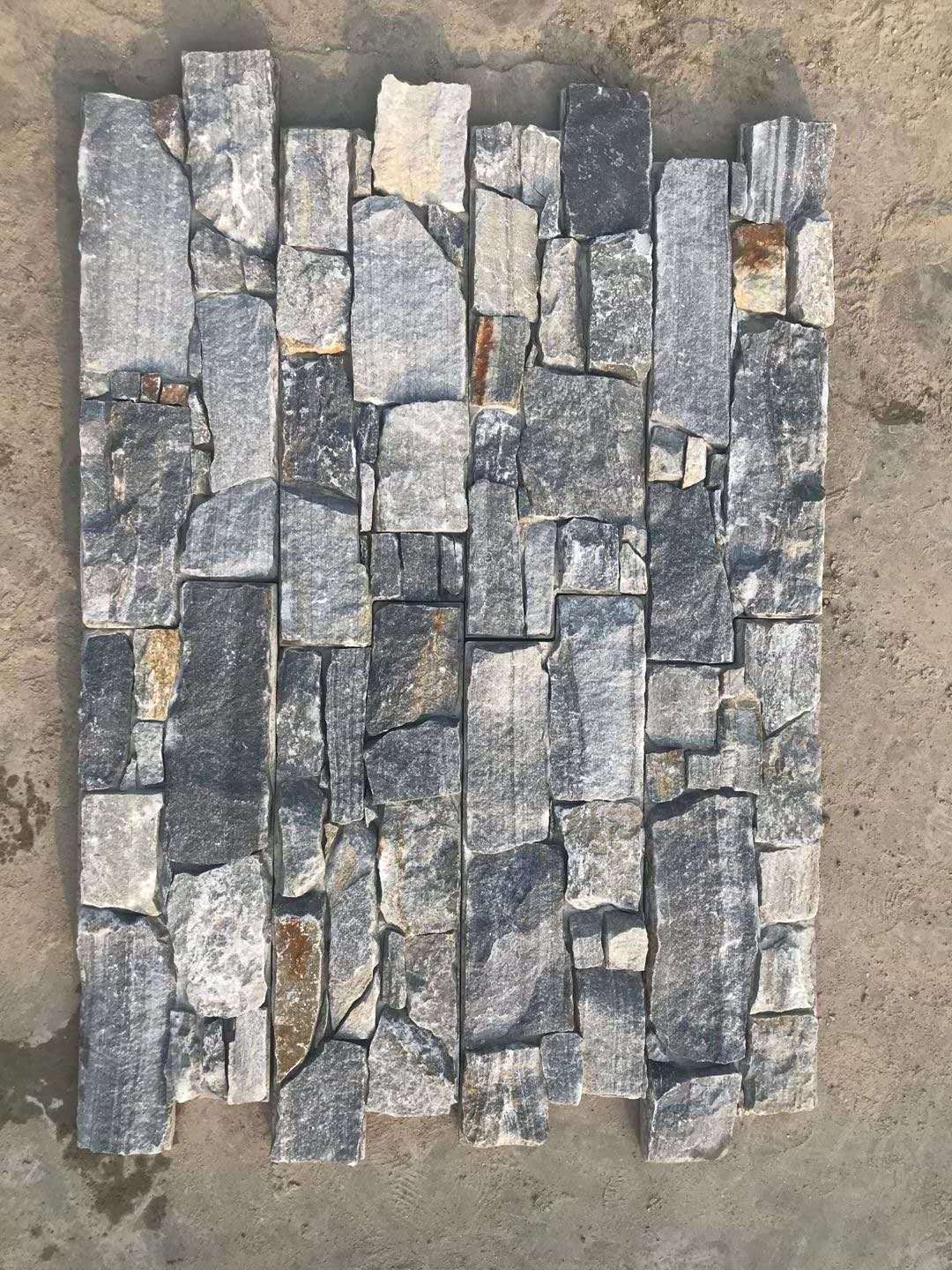 Natural Blue Quartzite Cladding Panels Exterior Wall Slate Cultural Stone