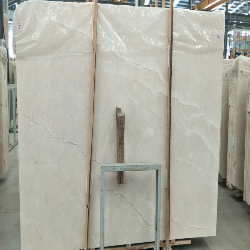 Premium polished Spanish yellow stone beige marmo Spain crema marfil marble for custom slab floor tile per square meter price