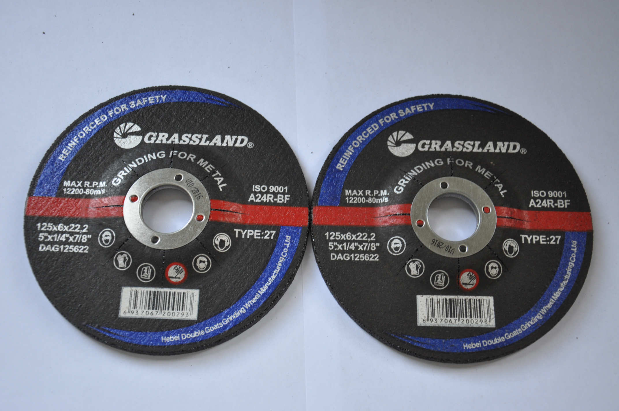 Grassland metal cutting disc grinding wheel metal polishing For carbon steel 125X6.4X22