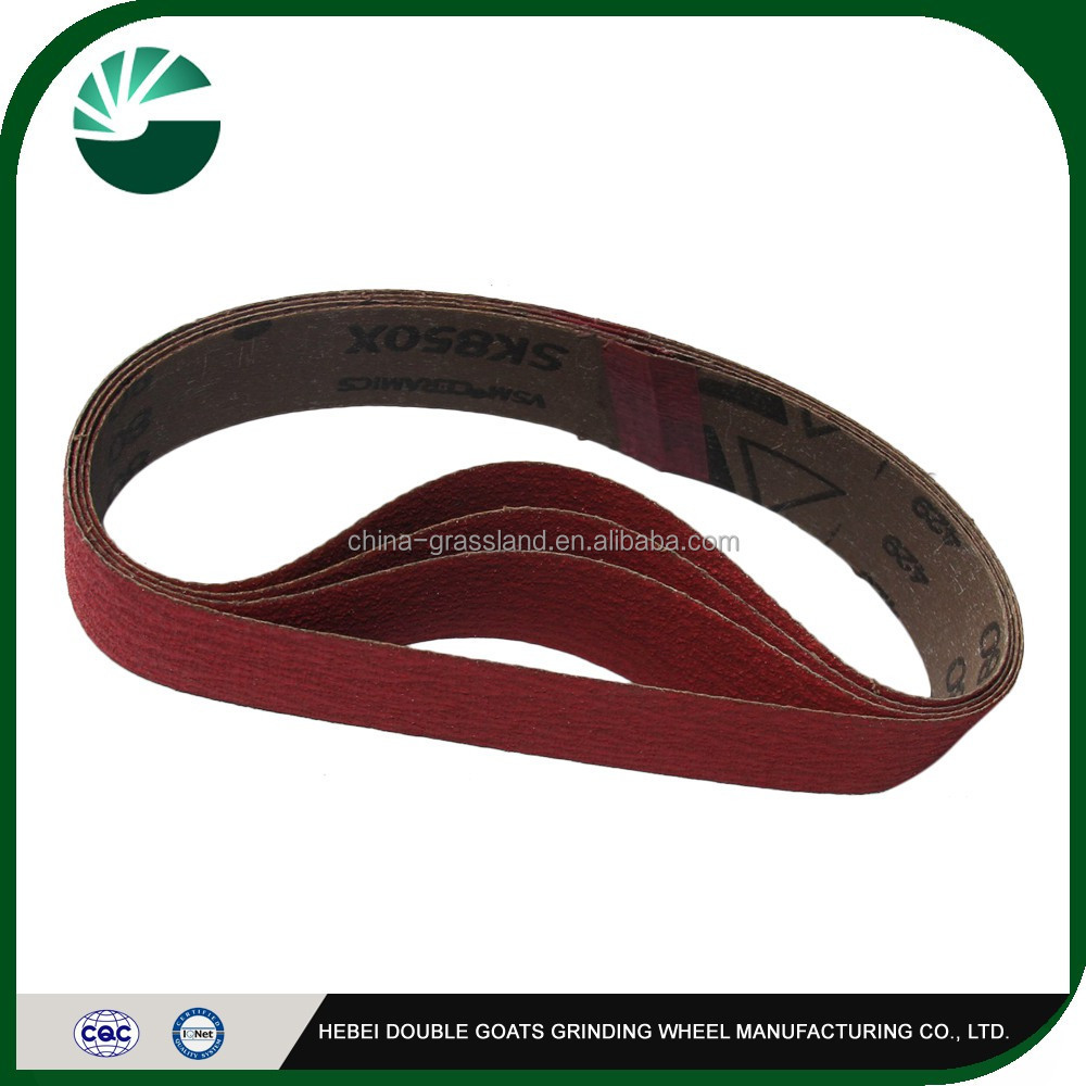 form E support coated abrasive cloth sanding belt with aluminium oxide abrasives