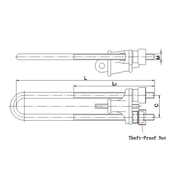 NUT Type Wedge Type Pulling Line Clamp (Adjustable Type)