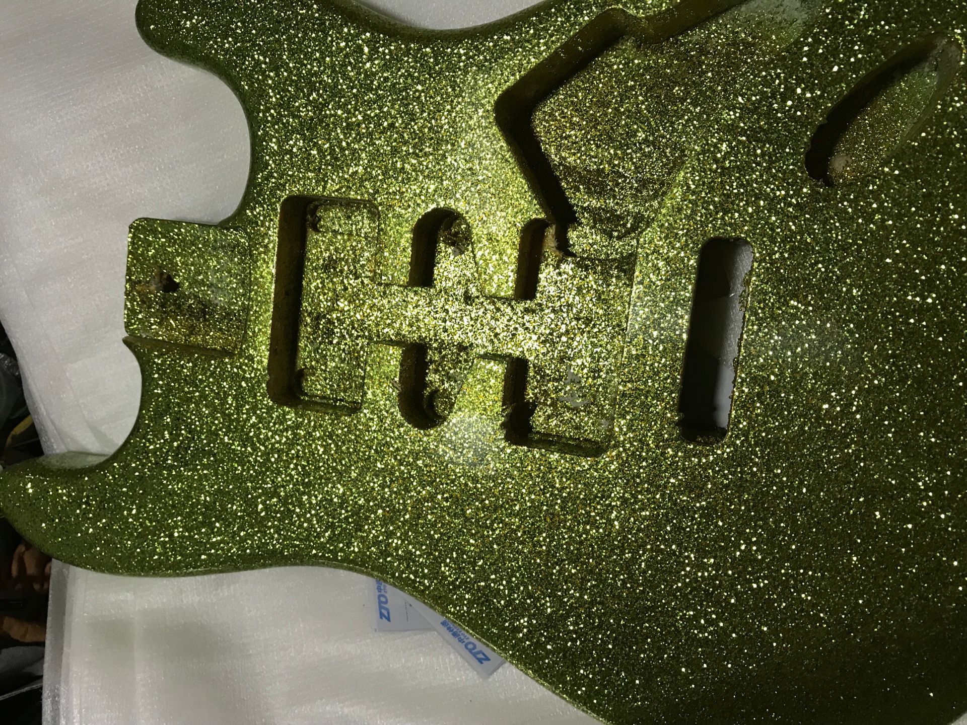 cnc guitar body custom Glitter gold Body electric guitar body