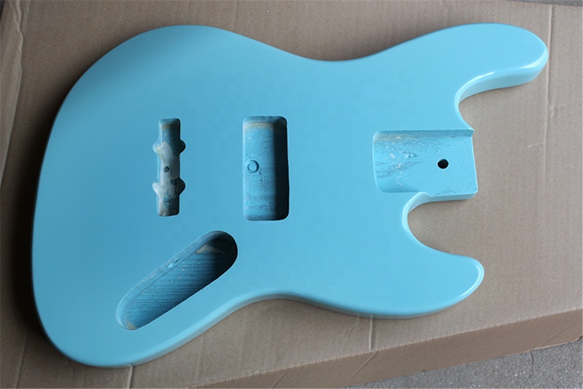 Huiyuan p bass Sky Blue Bass Body cnc guitar body custom Basswood Electric guitar bass body