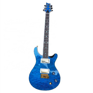 Firehawk Glossy Blue Body Guitar Electric Guitar with Quilted Maple Top,Offer Customize