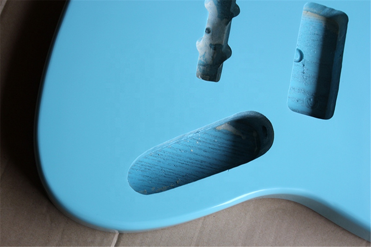 Huiyuan p bass Sky Blue Bass Body cnc guitar body custom Basswood Electric guitar bass body