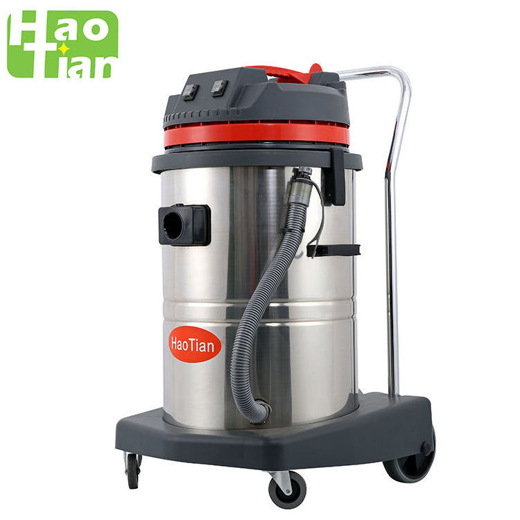 HT80-2 Haotian Wet Dry Vacuum Cleaner 80L/ for Factory Concrete Industrial Vacuum Cleaner Upright Vacuum Cleaner Ce with Bag 220