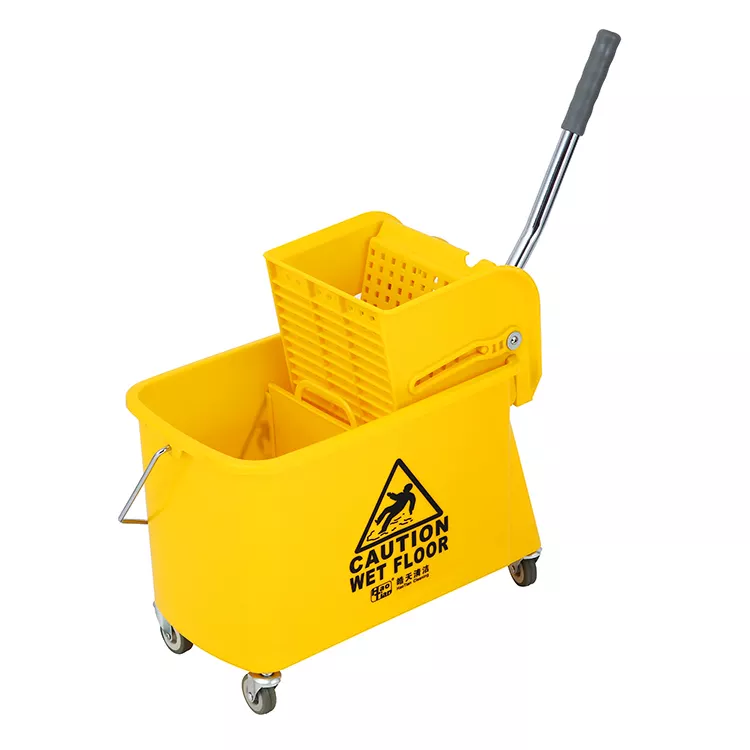 Cleaning Trolley Double Mop Bucket Handle 5 Gallon Buckets NO Fold BUCKETS Sustainable Plastic with Wringer Model Capacity 20L