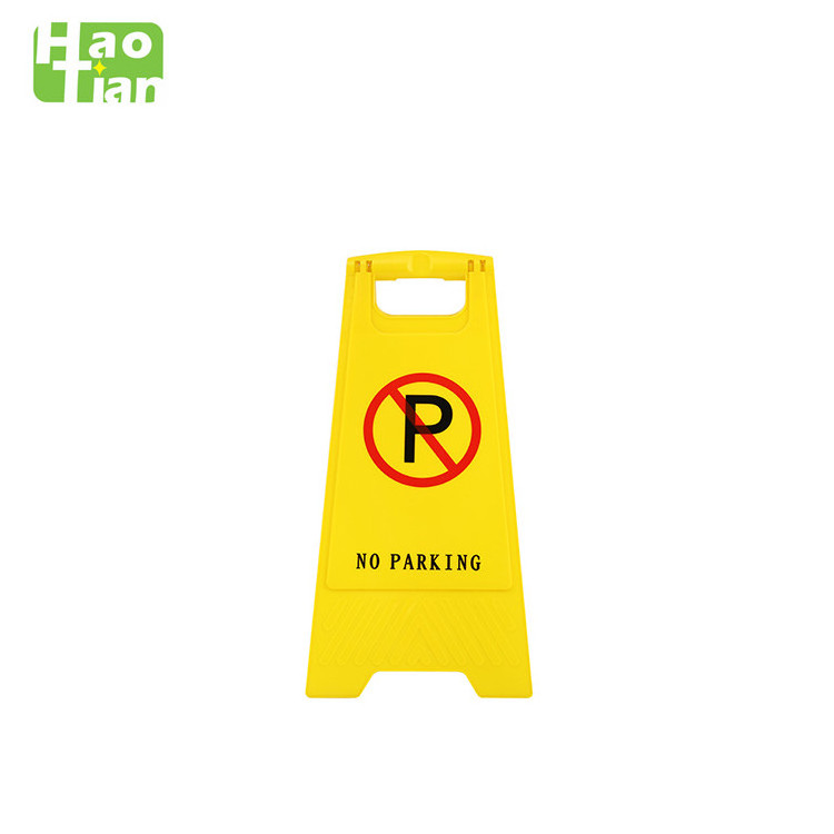 Manufacturer directly OEM B-131 PP or ABS material plastic yellow A shape caution sign board