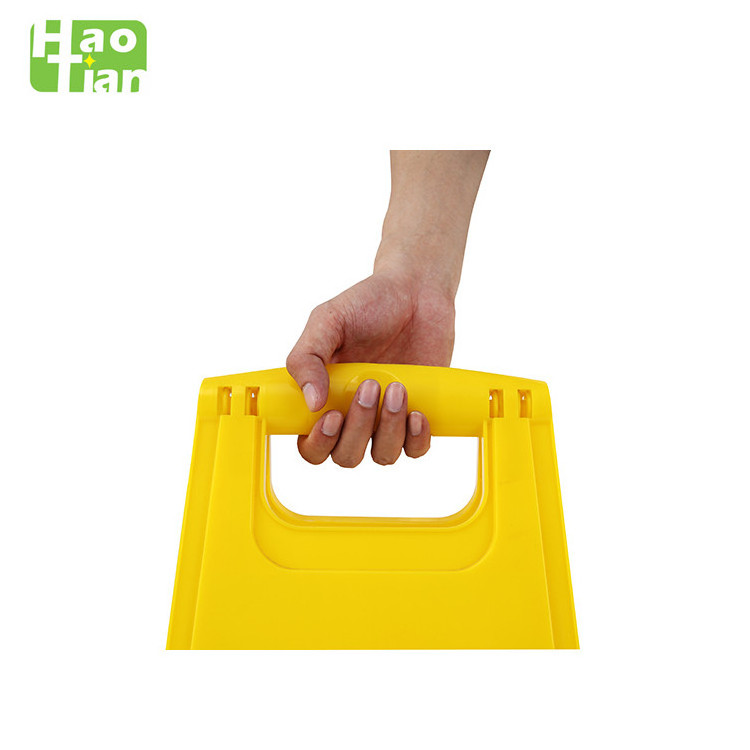 Manufacturer directly OEM B-131 PP or ABS material plastic yellow A shape caution sign board