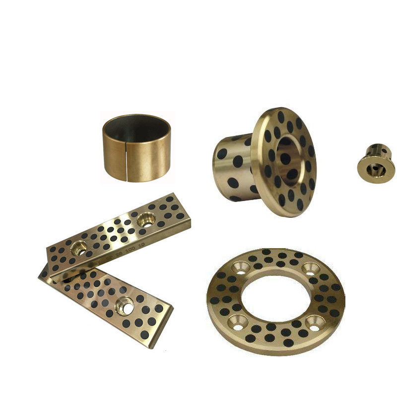 conveyor parts rubber bush /graphite insert brass bearing/Brass insert graphite bush sliding plate