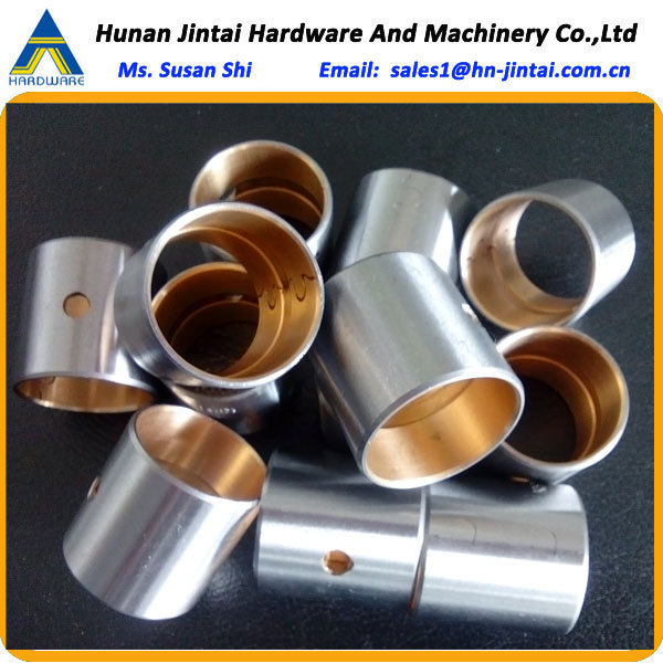 stainless steel sintered bronze bimetal slide bushing,dry split oilless du bush, china brass copper wrap bushings manufacturer