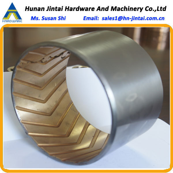 stainless steel sintered bronze bimetal slide bushing,dry split oilless du bush, china brass copper wrap bushings manufacturer