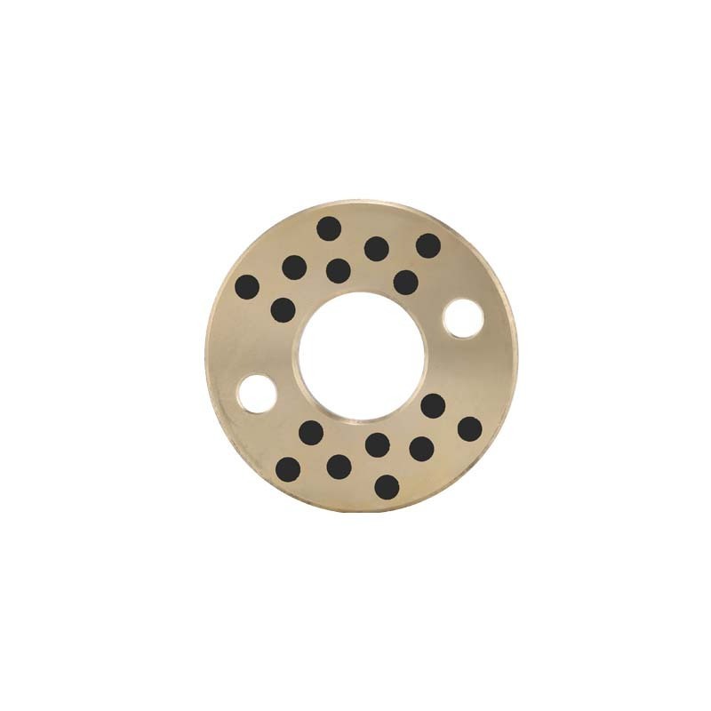 Thrust washers with counter bores copper alloy solid lubricant