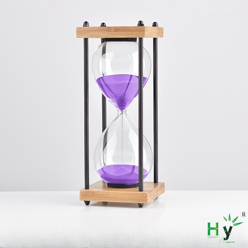 HONGHAO China suppliers hourglass factory Four-pillar colored sand clock egg timer 30 minute 60 minute hourglass